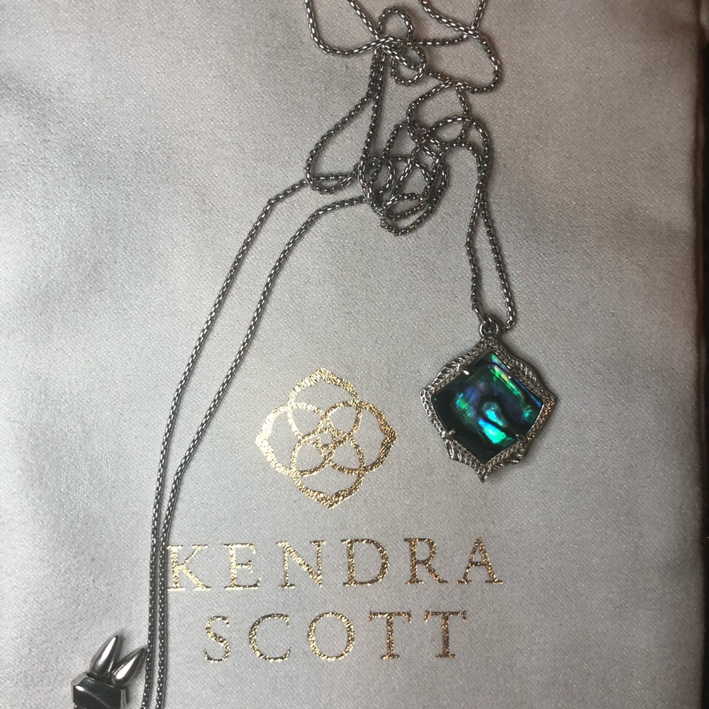 Kacey Silver Long Pendant Necklace
